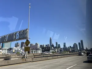 Arriving in San Francisco on Bay Bridge